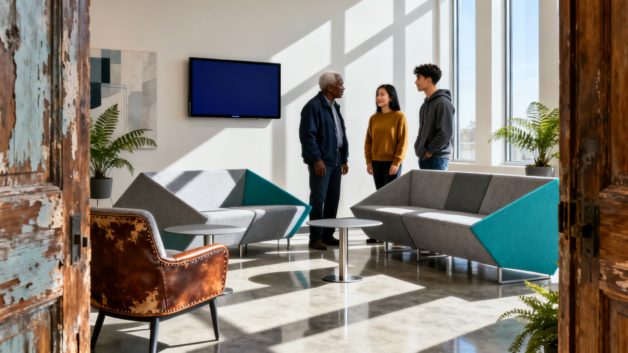 Multiple AI-generated room designs demonstrating different AI interior design tools at work.